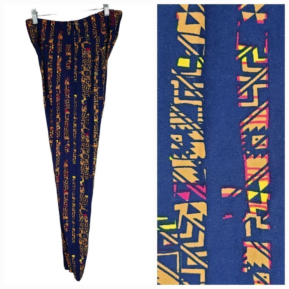 LuLaRoe NEW Tall & Curvy TC (12-22) Navy Tribal Stripe Butter Soft Legging Pants